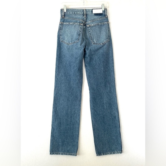 RE/DONE 90s High-Rise Loose Jeans Washed Indigo with Rips - Picture 3 of 9